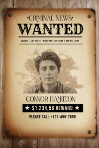 Grunge Wanted Poster template