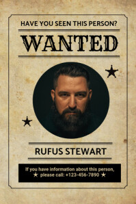 Grunge Wanted Poster template