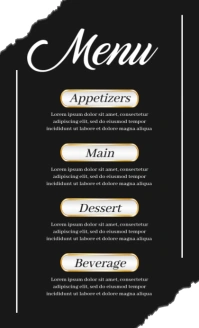 Grunge Wedding Menu Card Us Legal template