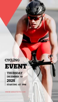 Grunge White Background Maximalist Cycling Event Business Card Визитная карточка template