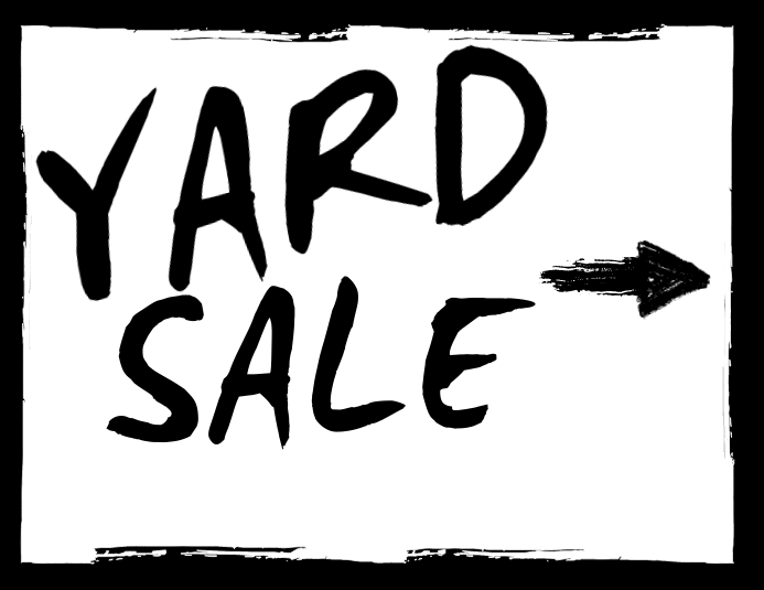 Grunge Yard Sale flyer Folheto (US Letter) template