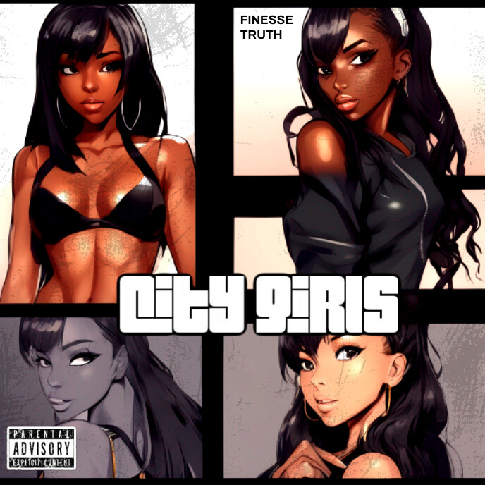 Gta style, anime album cover template Okładka albumu