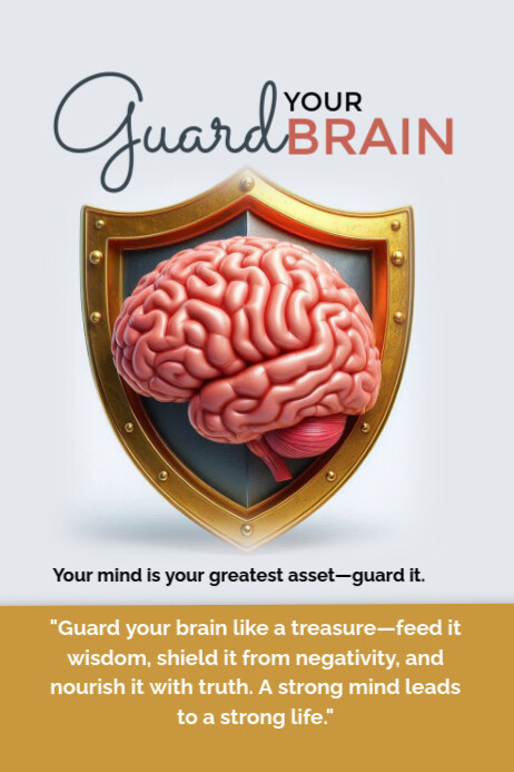 Guard your brain Poster template