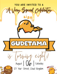 Gudetama Birthday Invitation Flyer (US Letter) template
