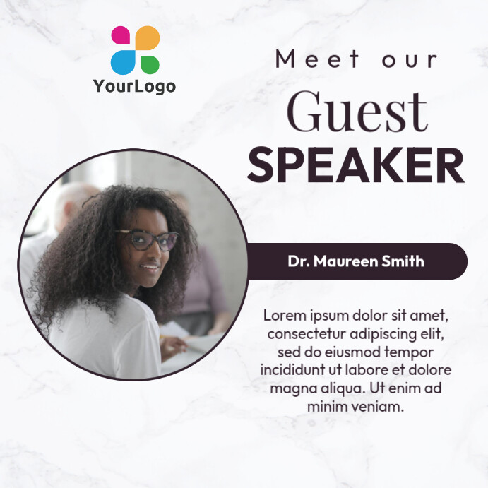 Guest speaker Template | PosterMyWall