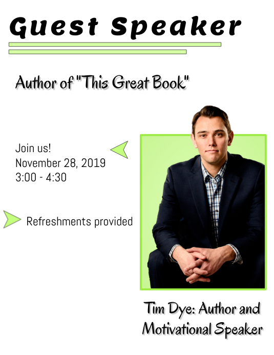Guest Introduction Poster Guest Speaker Event Poster Template | PosterMyWall
