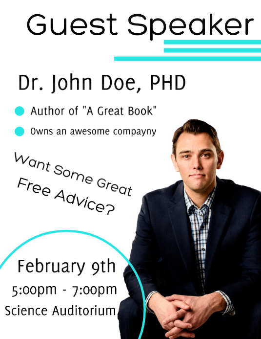 Guest Speaker Flyer Template Postermywall