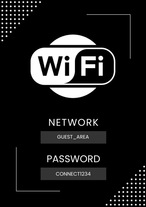 Guest WIFI Network A4 template