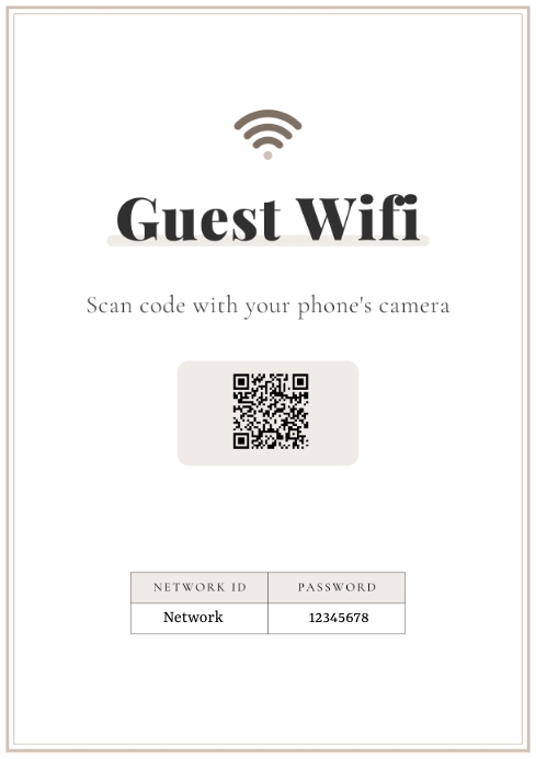 Guest Wifi Template PosterMyWall