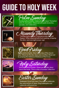 Brown Holy Week Guide Posters Template | PosterMyWall