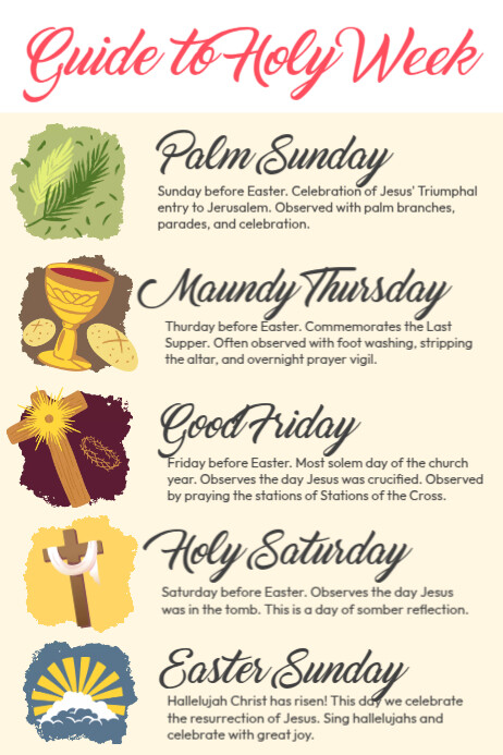 Guide to Holy Week Template | PosterMyWall