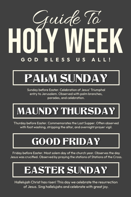 Guide to Holy Week Template | PosterMyWall
