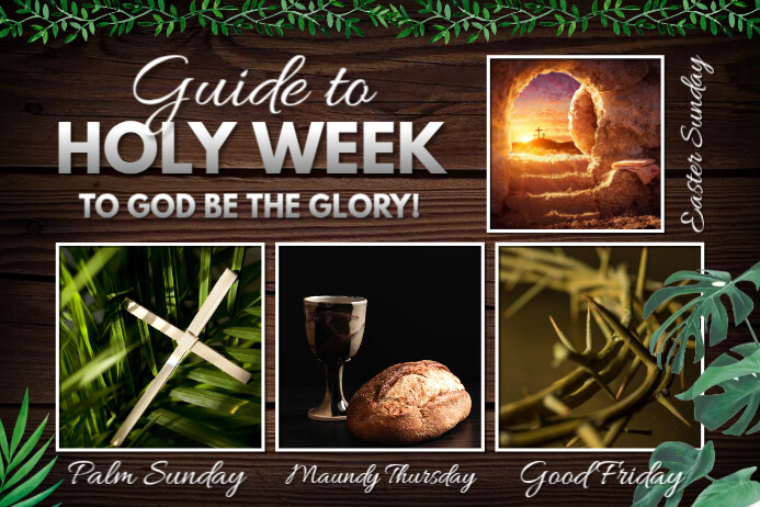 Holy Week Program Sytle Guide to Holy Week Template | PosterMyWall