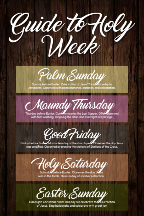 Guide to Holy Week Template | PosterMyWall