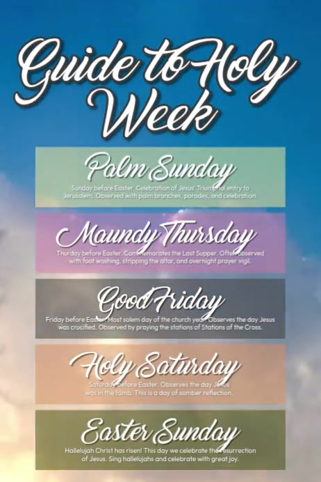 Guide to Holy Week Video Template | PosterMyWall