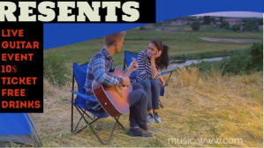 Purple GUITAR, music party YouTube Thumbnail Template
