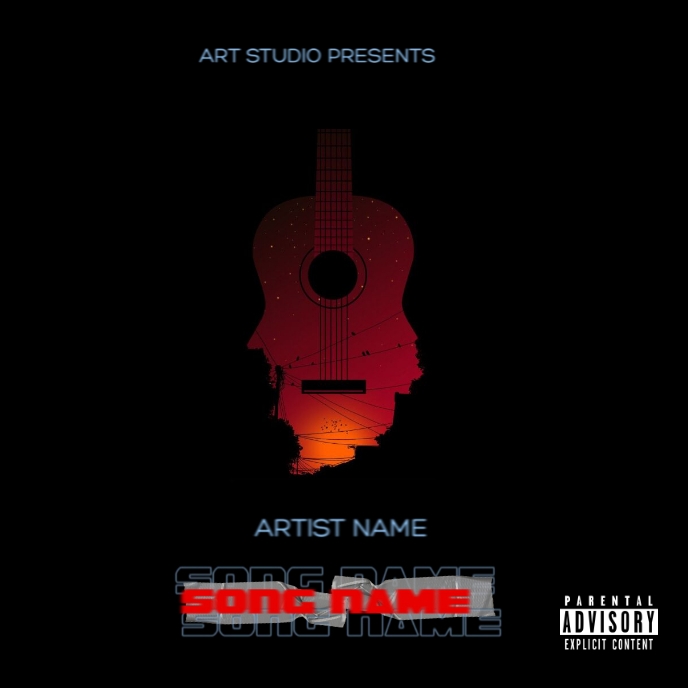 guitar album cover Template PosterMyWall guitar album cover Template PosterMyWall