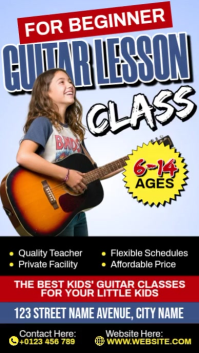 Guitar Class Lesson Reel de Instagram template