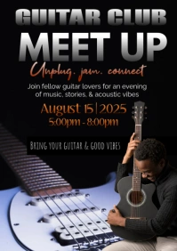 Guitar club meetup A2 template