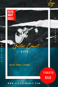 Concert Ad Examples Guitar Live Concert Ad Template | PosterMyWall