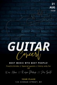 Guitar Concert Flyer Template Poster