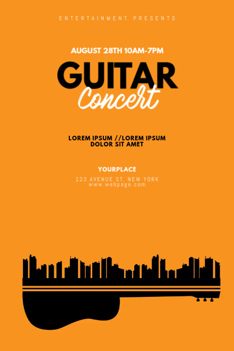 Guitar Concert Flyer Template Poster