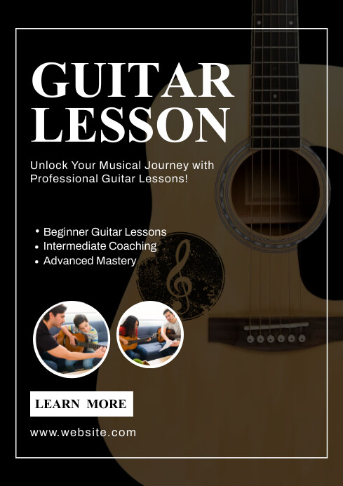 Guitar Lesson Ads Template | PosterMyWall
