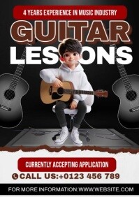 Guitar Lesson A4 template