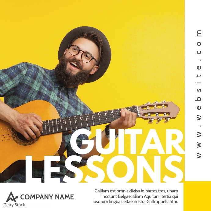 Guitar lessons advertisement Template | PosterMyWall