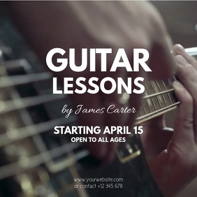 850 Guitar Lessons Customizable Design Templates Postermywall
