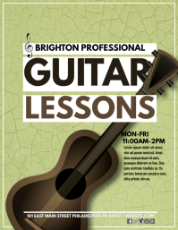 customizable design templates for guitar lessons postermywall guitar lessons flyers