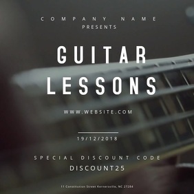 850 Guitar Lessons Customizable Design Templates Postermywall