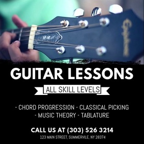 Guitar Lessons Instagram Post template