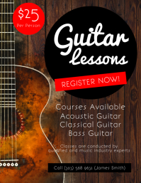 850 Guitar Lessons Customizable Design Templates Postermywall