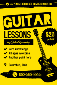 850 Guitar Lessons Customizable Design Templates Postermywall