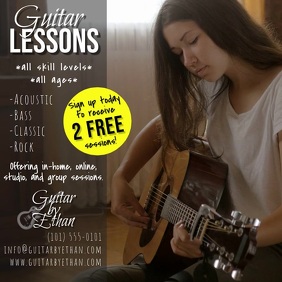 850 Guitar Lessons Customizable Design Templates Postermywall
