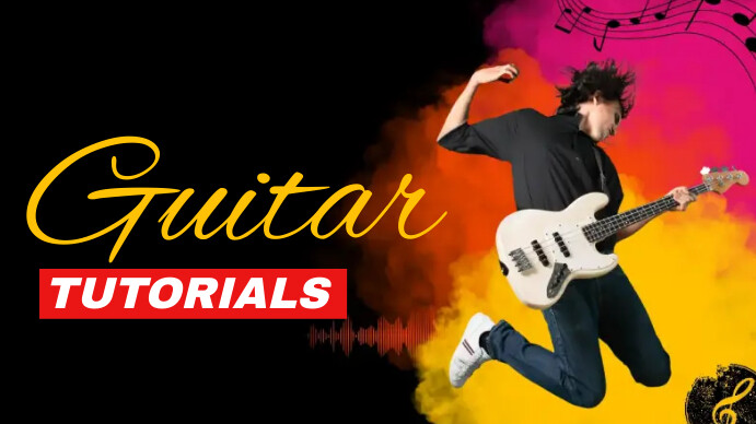Music Tutorials Guitar tutorials for music instrumentalist Template | PosterMyWall