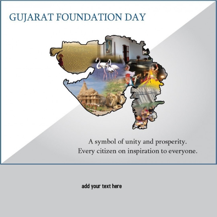gujarat foundation day, gujarat day Template PosterMyWall