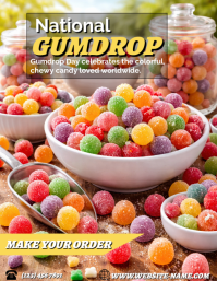 Gumdrop Day – Celebrating Colorful Candy Fun Flyer (US Letter) template