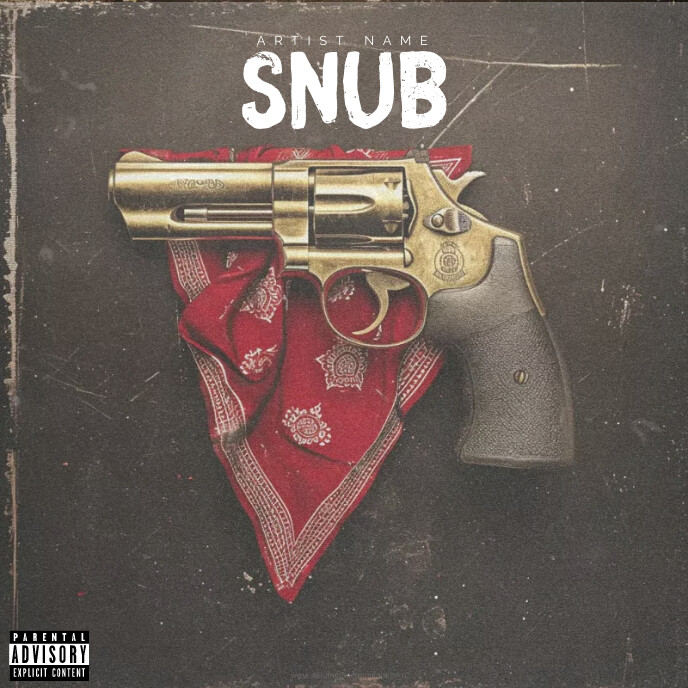 Gun Bandana Rap Album Cover Design Blood Gang Template PosterMyWall gun-bandana-rap-album-cover-design-blood-gang-template-postermywall