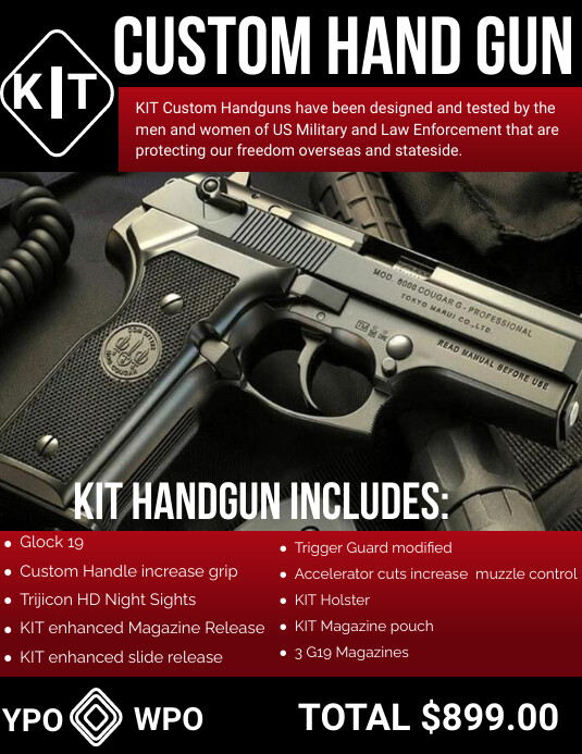 gun Flyer template