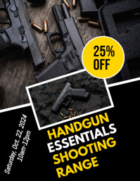 Gun Raffle Flyer Powerpoint Orange Gun Raffle Event Flyers Template | PosterMyWall