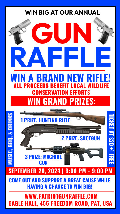 Gun Raffle Template | PosterMyWall