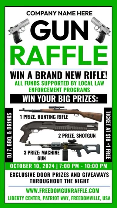 Gun Raffle Template | PosterMyWall