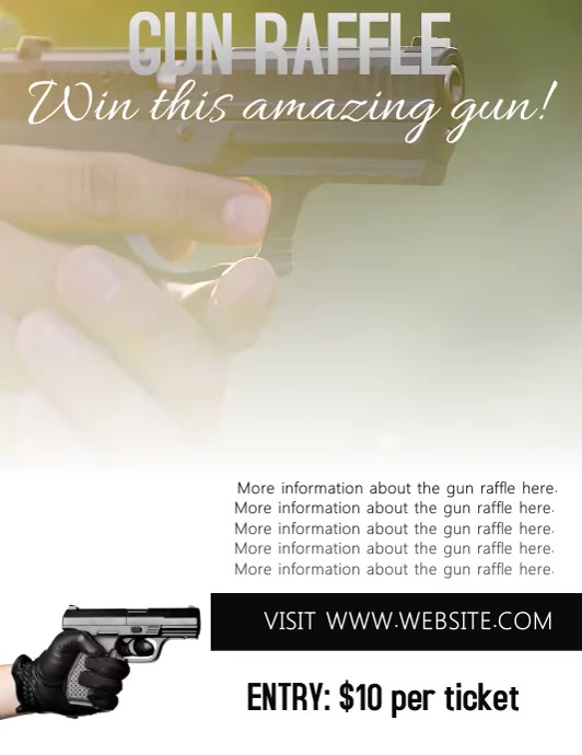 Gun Raffle Ticket Template Gun Raffle Ticket Template