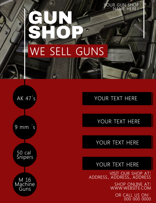 Gun Shop Flyer Template | PosterMyWall