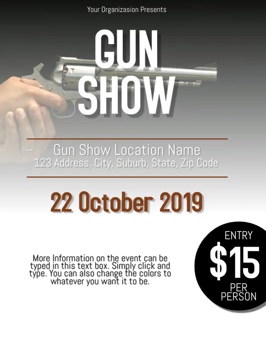Copy of Gun Show Flyer Template | PosterMyWall