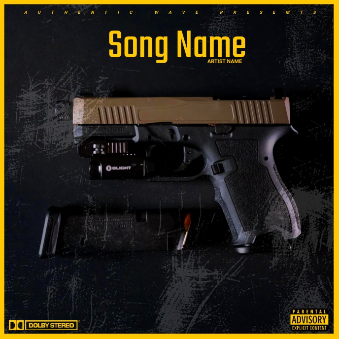 Gunz and glory album cover template