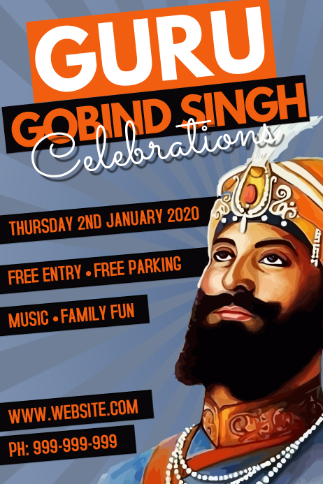 Copy of Guru Gobind Singh Celebrations Poster | PosterMyWall