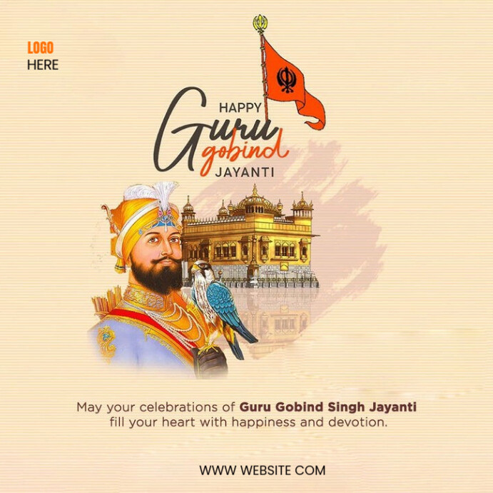 Guru Gobind Singh Jayanti Instagram Post template